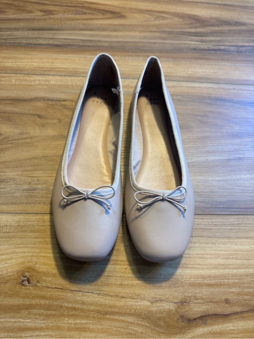 A New Day Blush Cream Ballet Flats with Bow
